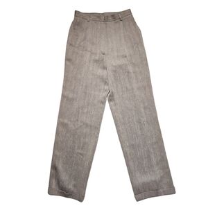 Jones New York Light Brown/Tan Herringbone Wool Blend Dress Pants 4P